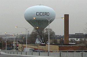 Water tower in Cicero IL