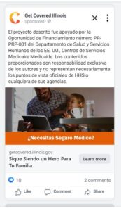 Government Facebook ad example 10