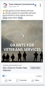 Government Facebook ad example 2